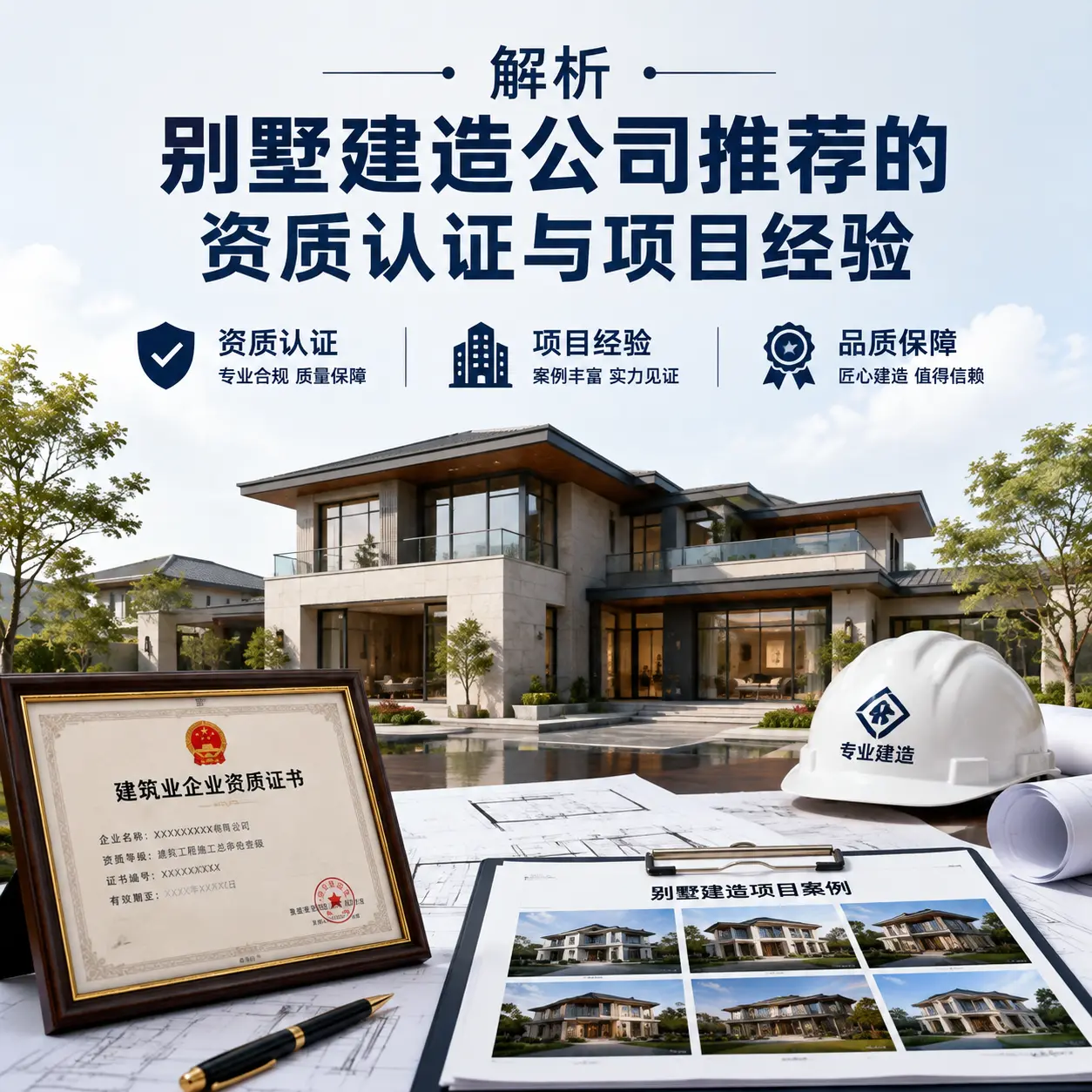 解析 河北 别墅建造公司推荐的资质认证与项目经验