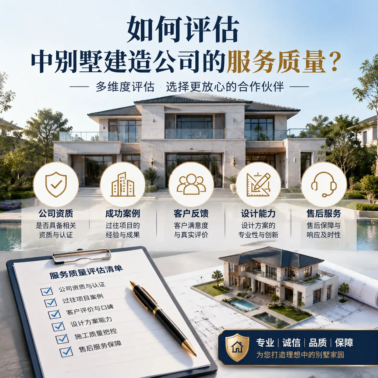 如何评估 河北 中别墅建造公司的服务质量？