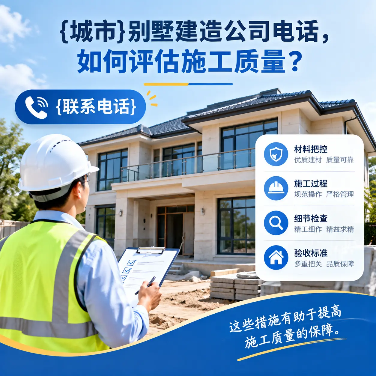 河北别墅建造公司电话，如何评估施工质量？