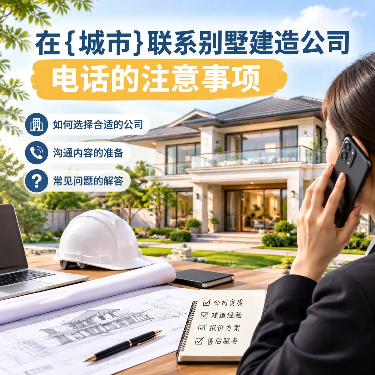 在河北联系别墅建造公司电话的注意事项