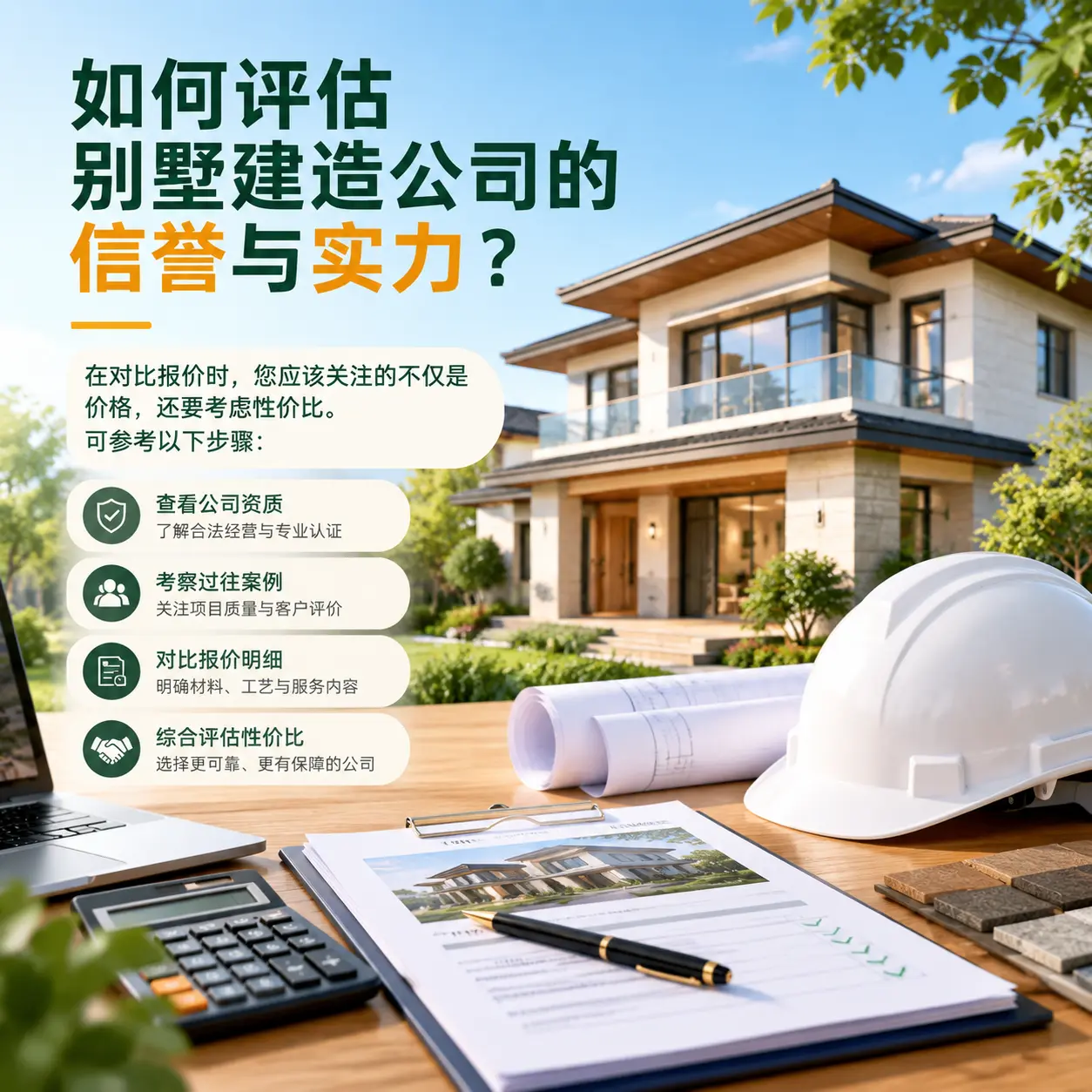如何评估 河北 别墅建造公司的信誉与实力？