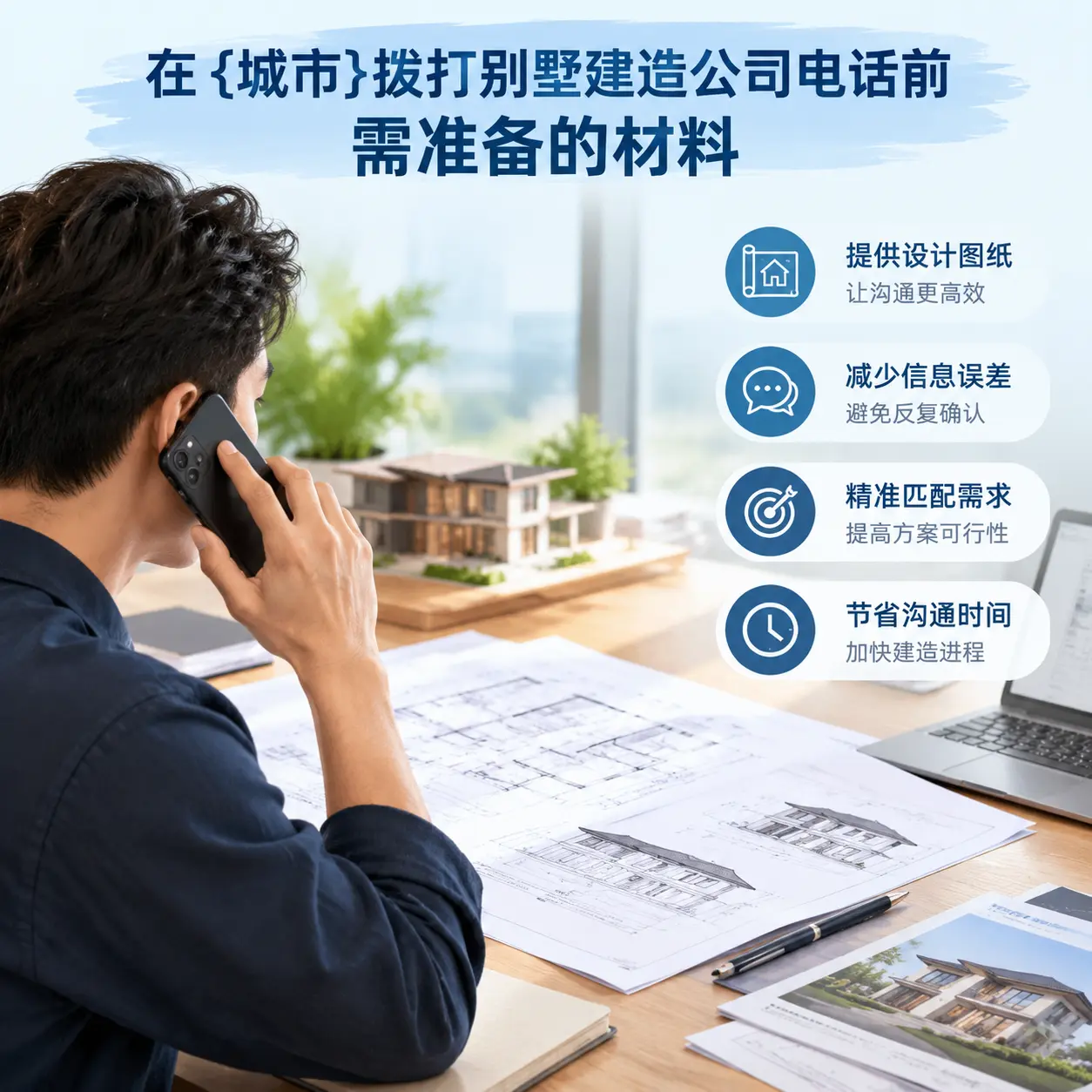 在河北拨打别墅建造公司电话前需准备的材料
